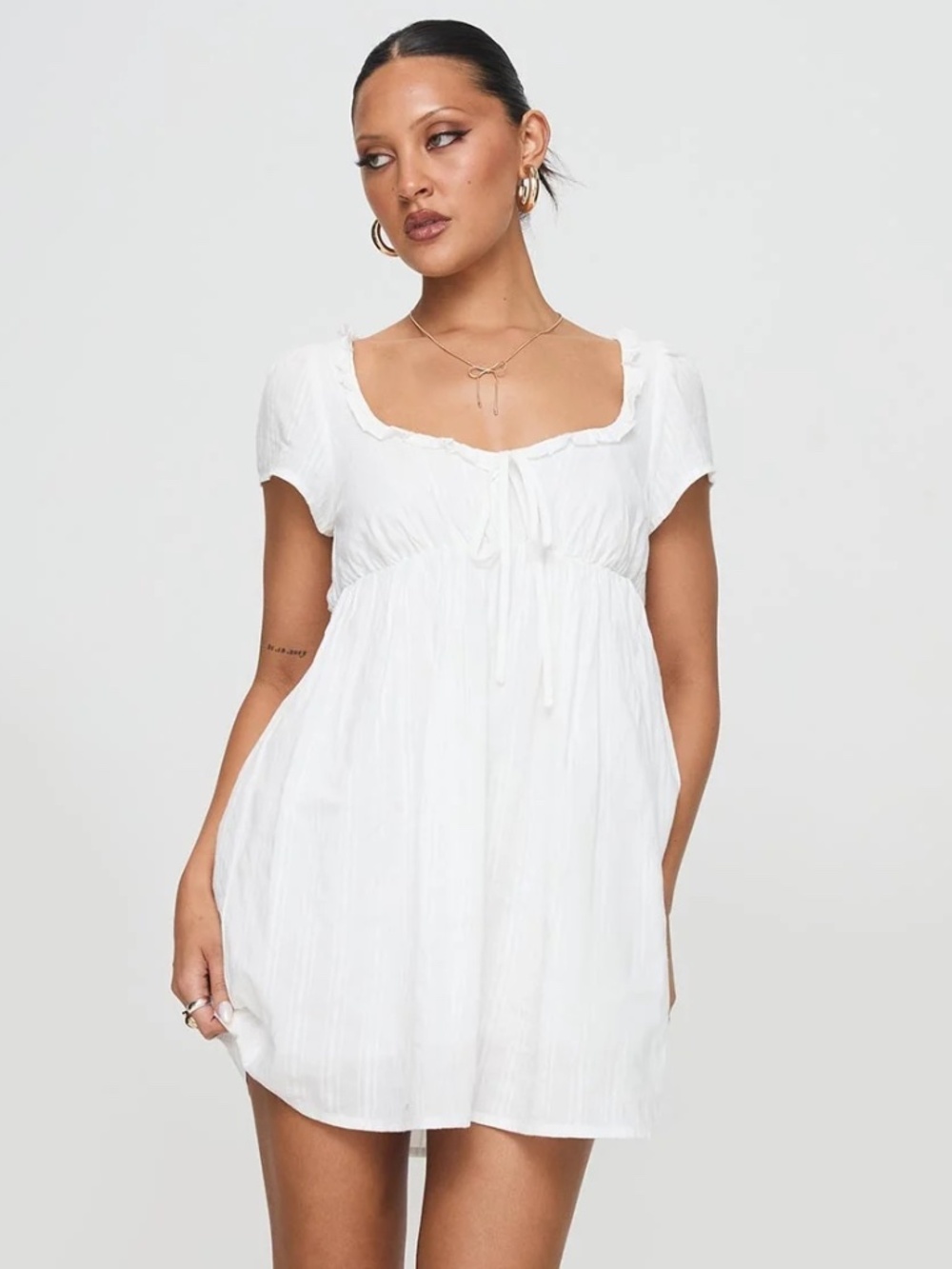 White Babydoll Dress from Princess Polly